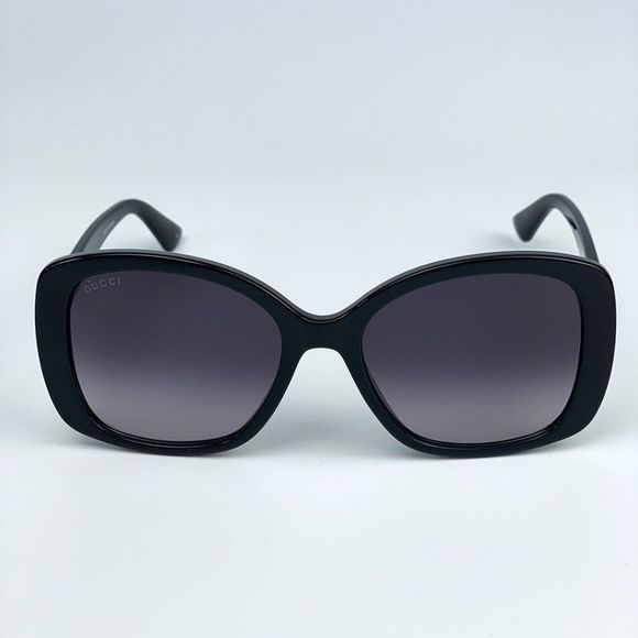 🔥 Gucci GG0762S 001 Sunglasses Black Grey Gradient Square Women - Picture 5 of 11